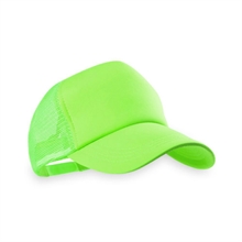 Gorra Fluorescente verde económica con rejilla ajustable | gorras