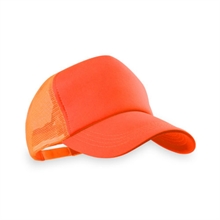 Gorra rejilla naranja fluor impresa publicidad  y eventos  | gorras