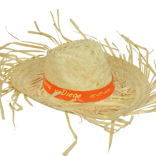 Sombrero grabado color natural | Sombreros de paja
